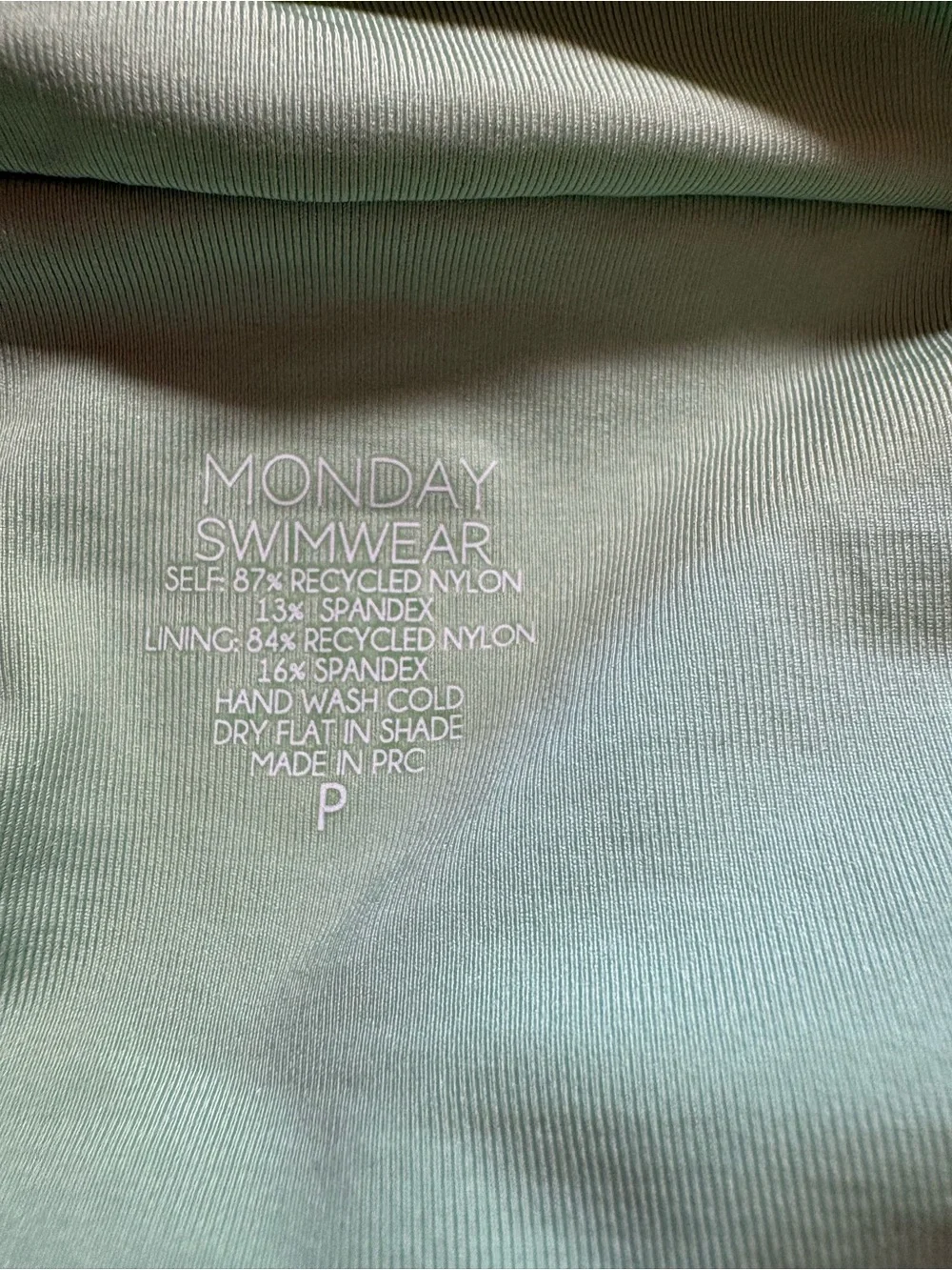 Monday Swimwear Mint Green Textured Underwire Bikini S/P